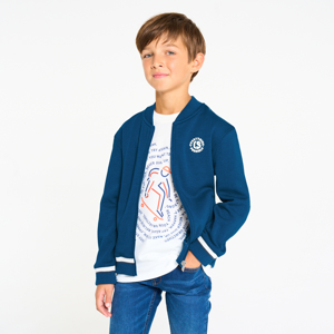 Sweat teddy zippé bleu canard Garçon 1