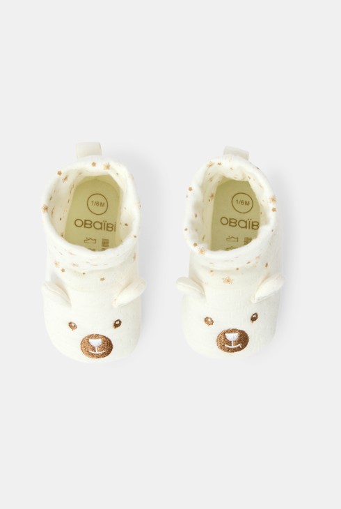 Baby girl teddy bear slipper socks 2