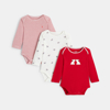 Body de noël col us rouge bébé mixte