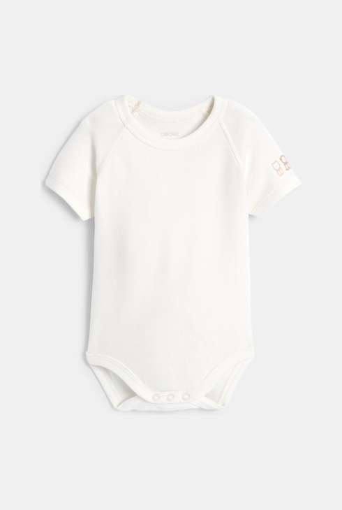 Body coton extensible 0-24 mois blanc bébé mixte