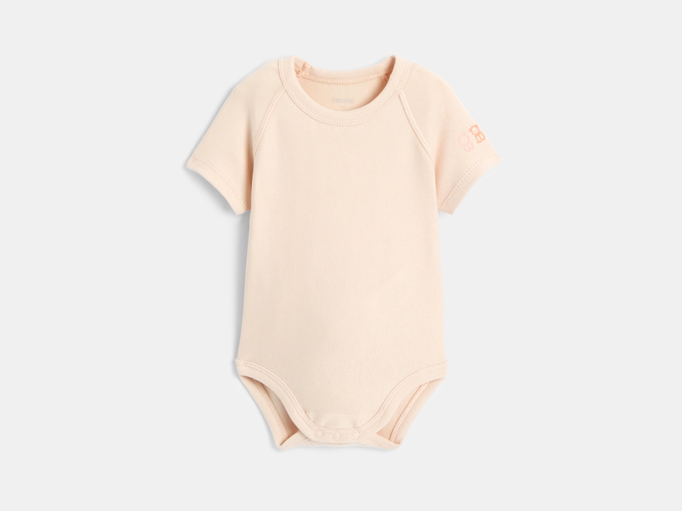 Body coton extensible 0-24 mois rose bébé mixte 1
