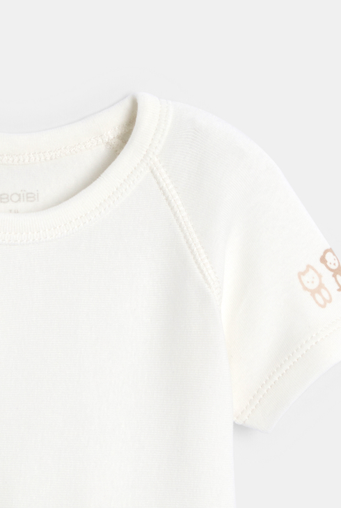 Body coton extensible 0-24 mois blanc bébé mixte