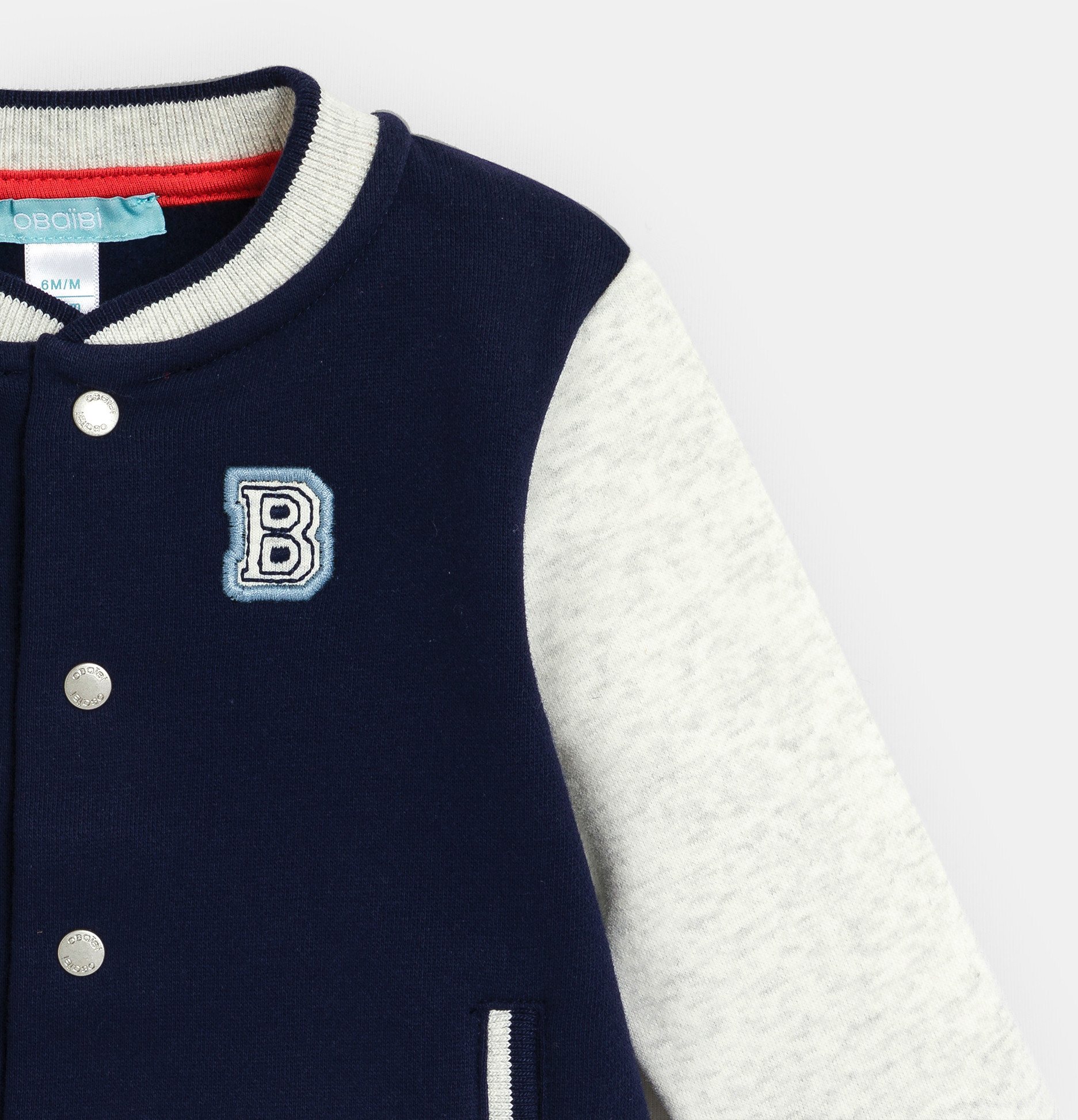 Blauer College-Blouson mit Walfisch-Patch Kleinkind Junge 2