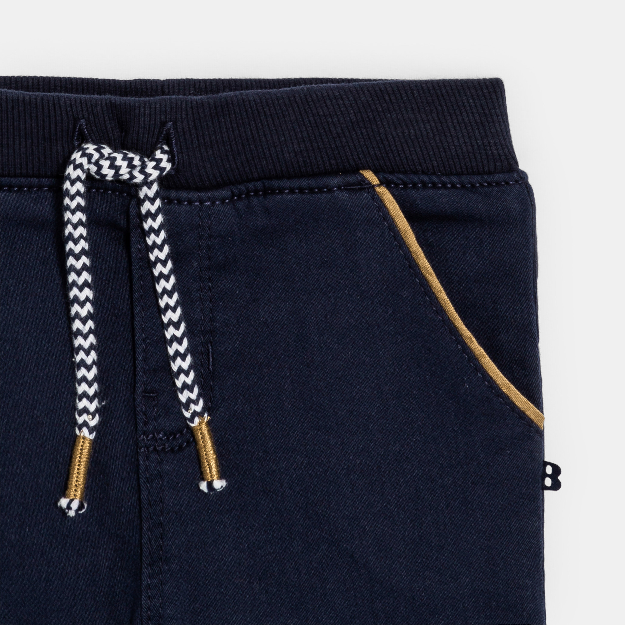 Baby boy's blue cotton pull-on trousers Okaïdi & Obaïbi