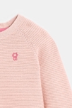 Pullover incrociato lavorato a maglia rosa nascita 3