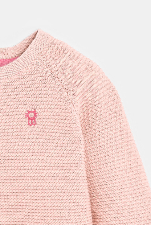 Pull brassière maille tricot rose naissance
