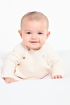 Brassière en maille tricot blanc écru naissance 1