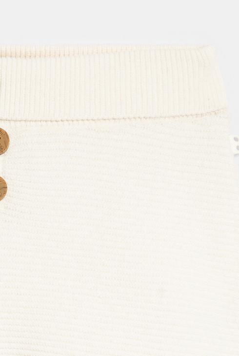 Pantalon à pieds en velours blanc naissance