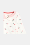 Wit fluwelen pyjamapakje met bloemen voor babymeisjes 2