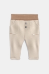 Sweat molleton et pantalon rayé beige bébé garçon 3