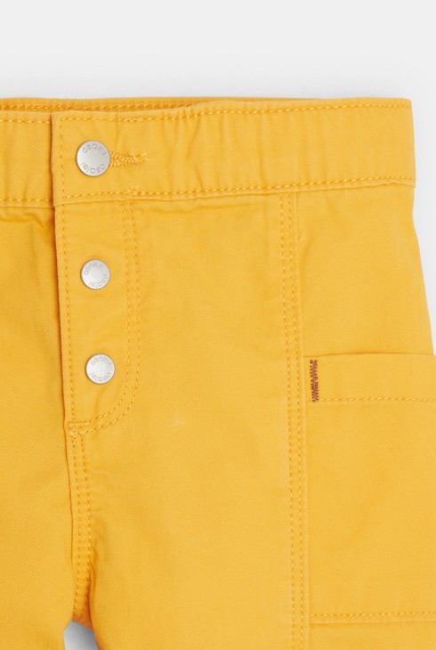 Baby boy's yellow peach-skin fabric trousers 2