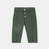 Pantalon peau de pêche vert kaki bébé garçon