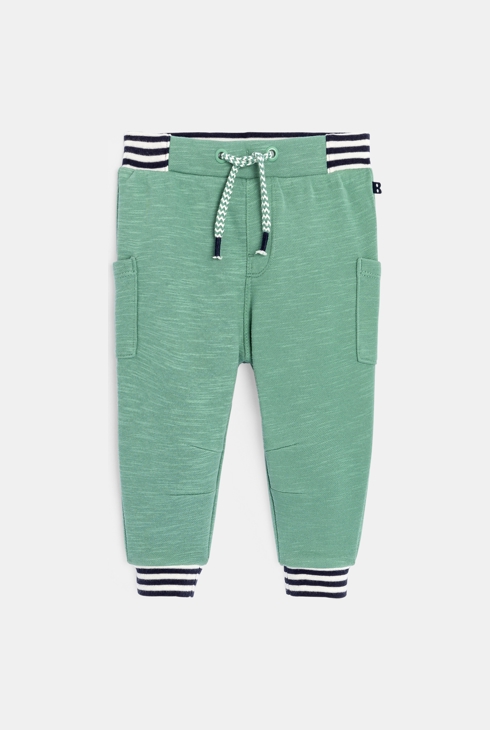Pantalon molleton jogging vert bébé garçon 1