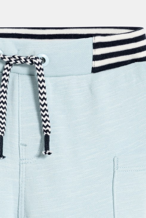 Pantalons de jòguing de moletó blaus bebè nen 2