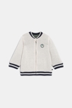Gilet zippé maille réversible vert bébé garçon