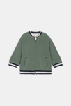 Gilet zippé maille réversible vert bébé garçon 2