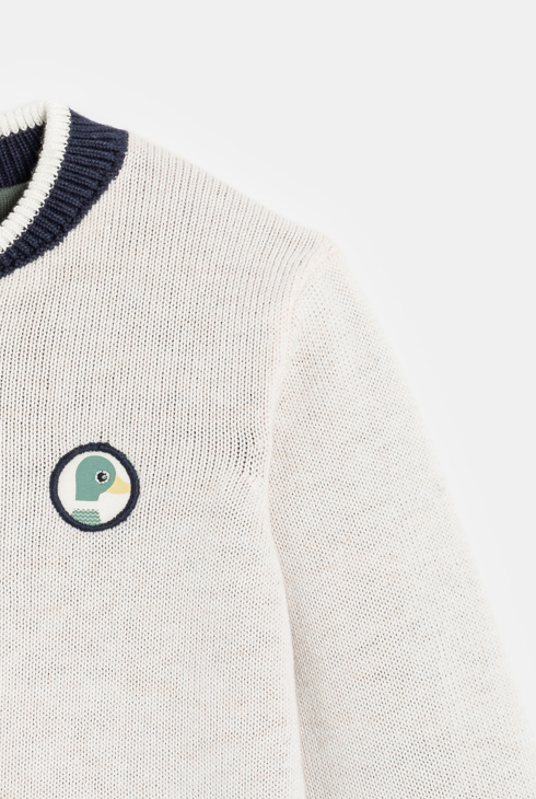 Wendbare Strickweste Reißverschluss grün Baby Jungen 2