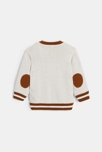 Cárdigan con cremallera de punto reversible marrón bebé niño 4