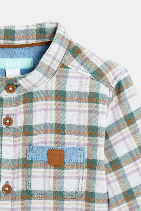 Chemise à carreaux violet bébé garçon 2