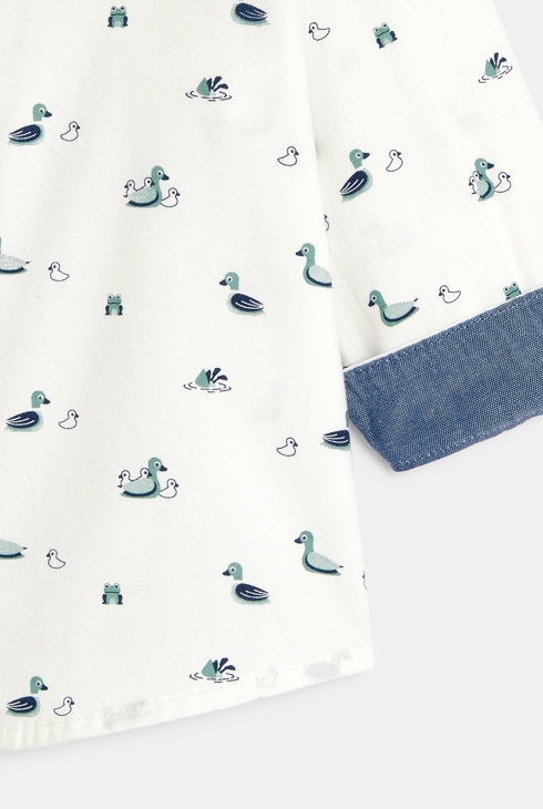 Camisa ànecs blanca bebè nen 2