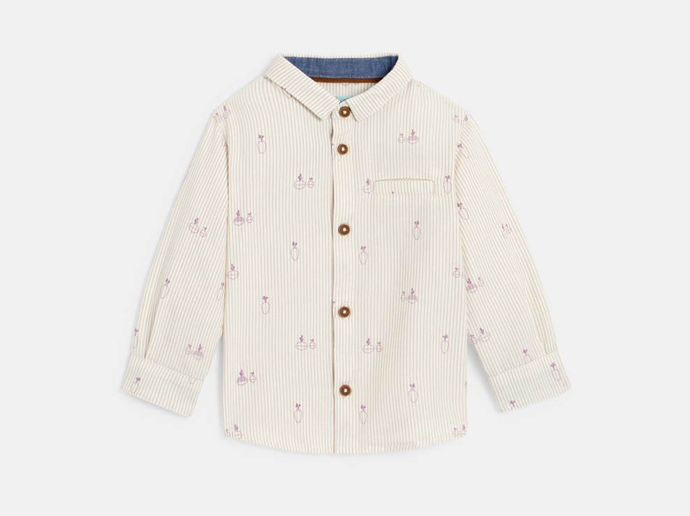 Camisa blanca de verduras para bebé niño 1