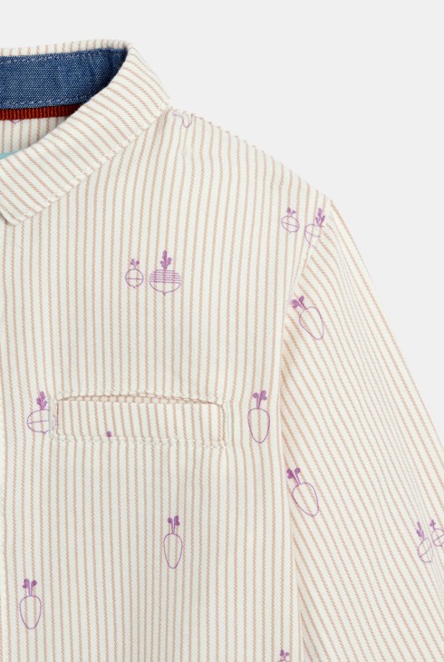 Chemise légumes blanc bébé garçon 2