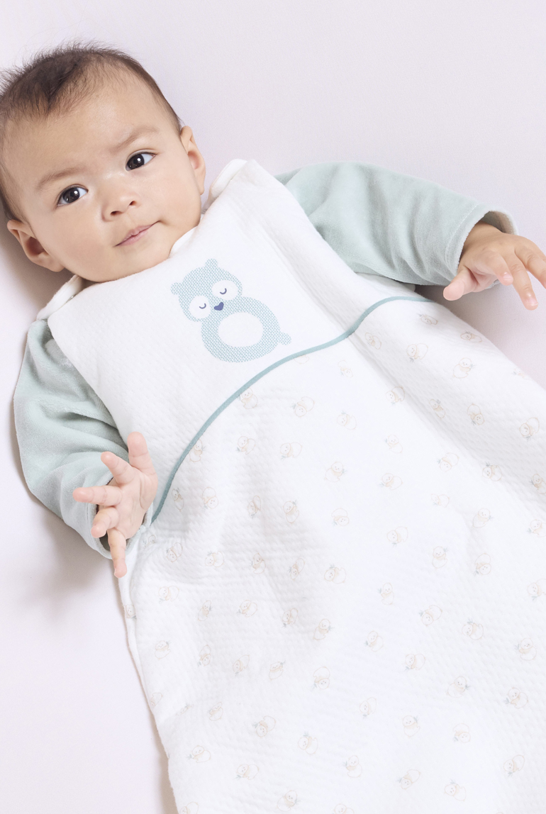 Gigoteuse ours bleu bébé garçon 1