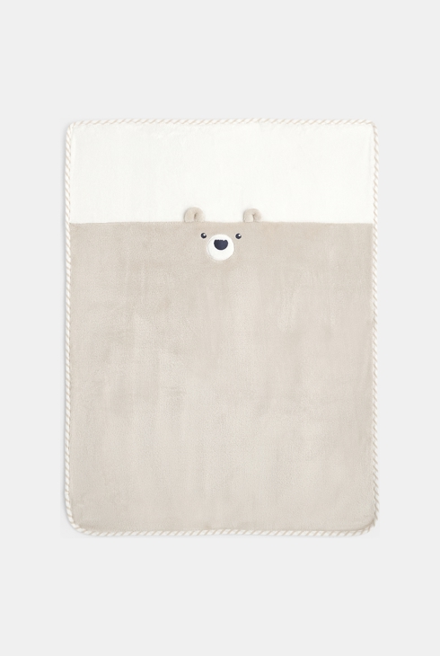Couverture polaire ours blanc bébé mixte