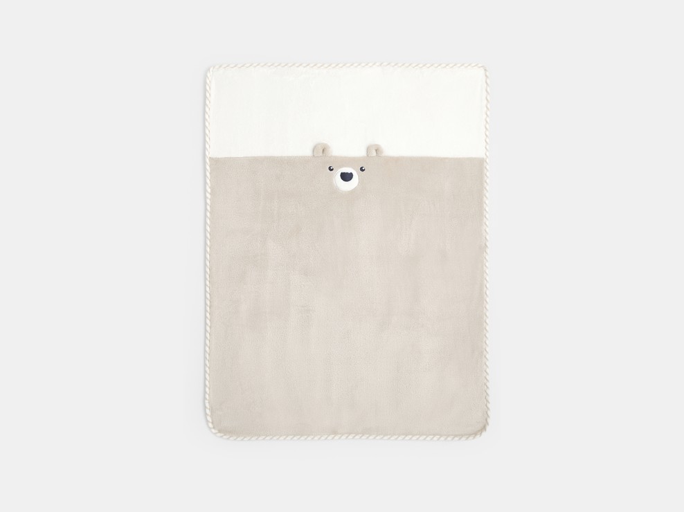 Couverture polaire ours blanc bébé mixte 2