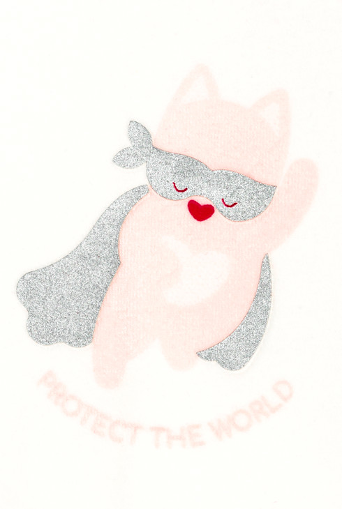 Dors-bien velours blanc bébé fille 2