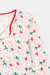 Strampler aus Samt mit Blumenmotiv und Reißverschluss Kleinkind Mädchen 2