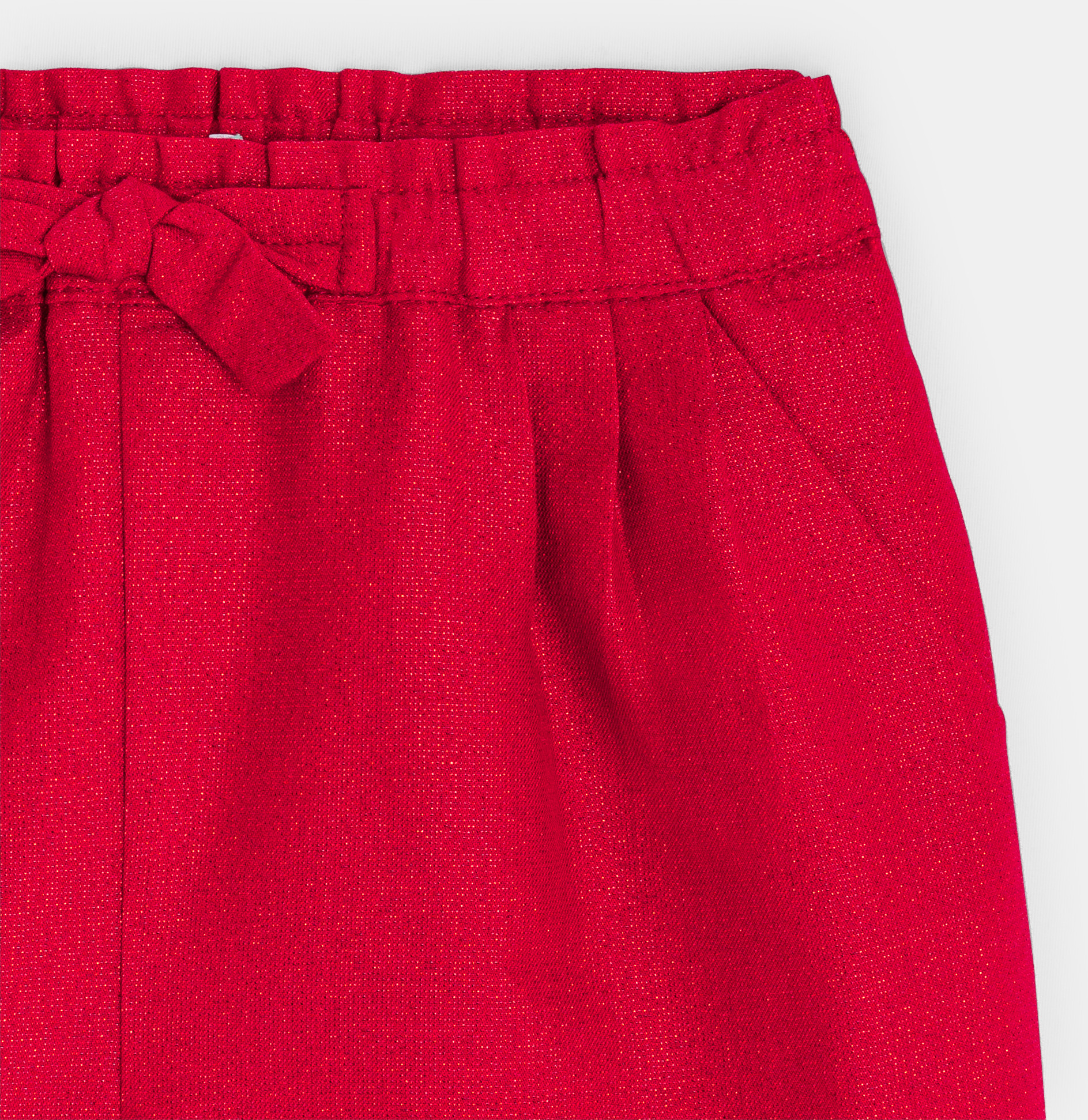 Rote glänzende Baby-Shorts mit elastischem Bund für Mädchen 2