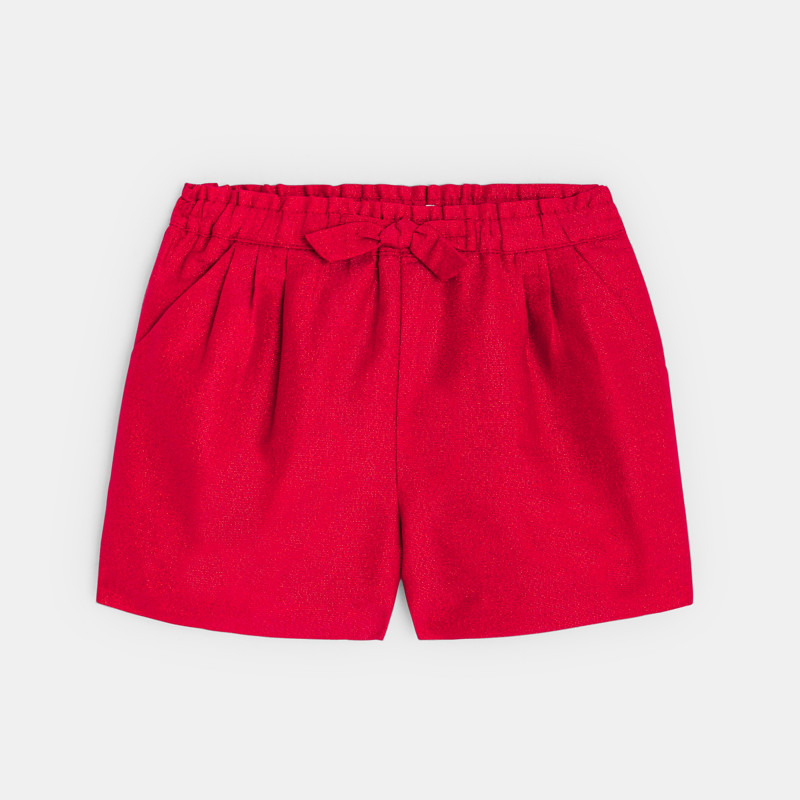 Rote glänzende Baby-Shorts mit elastischem Bund für Mädchen