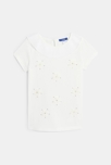 Schickes weißes Kurzarm-T-Shirt Mädchen 1