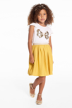 Weißes T-Shirt mit Wendepailletten Mädchen 1