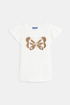 Weißes T-Shirt mit Wendepailletten Mädchen 2