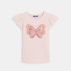 T-shirt motif papillon rose Fille