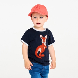 T-shirt sensoriel kangourou bleu foncé bébé garçon 1