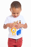 T-shirt sensoriel animaux blanc bébé garçon 1