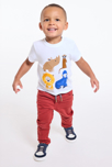 T-shirt sensoriel animaux blanc bébé garçon 5