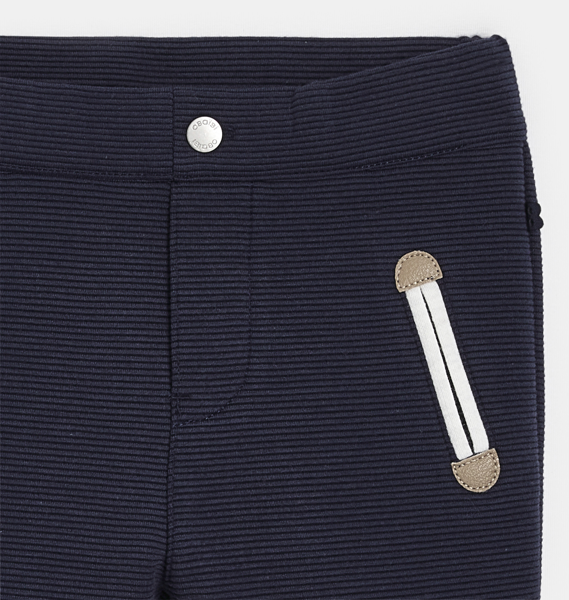 Modische Schlupfhose gerippt marineblau Baby Jungen 2