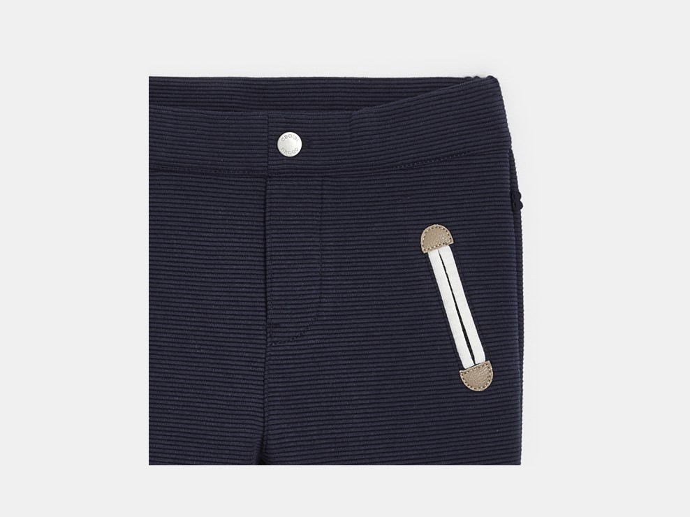 Modische Schlupfhose gerippt marineblau Baby Jungen 2