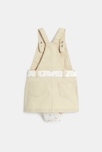 Robe salopette popeline de coton blanc bébé fille 3