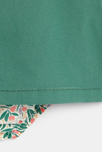 Robe salopette popeline de coton vert bébé fille 5