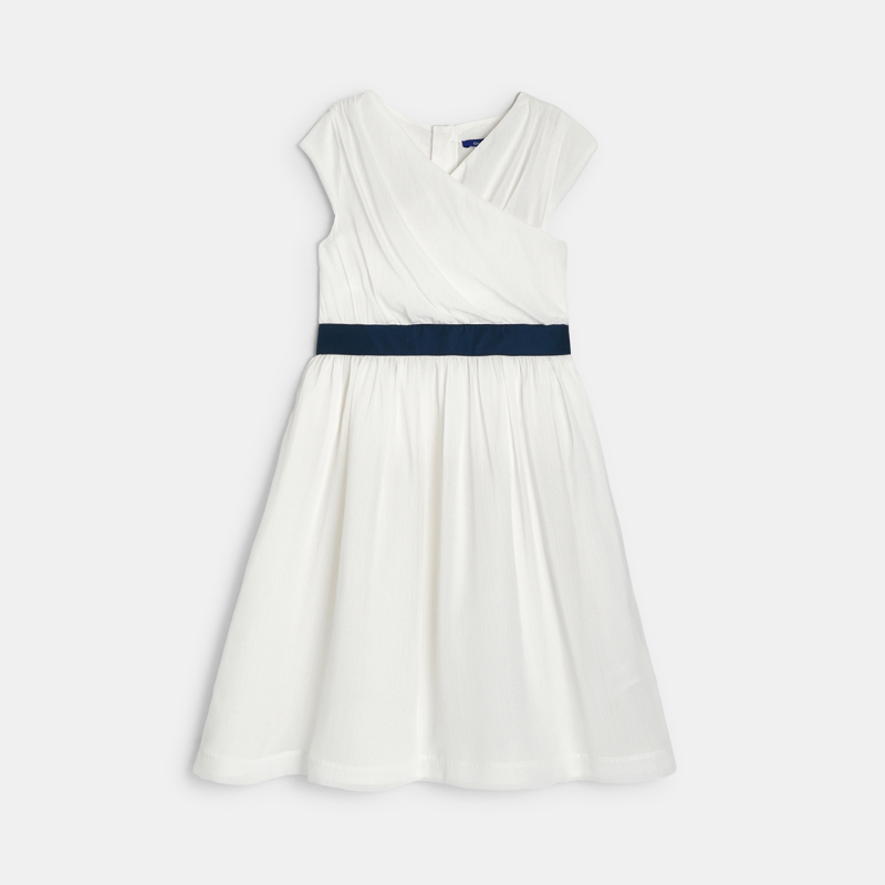 Robe chic sans manches blanc Fille - 3A