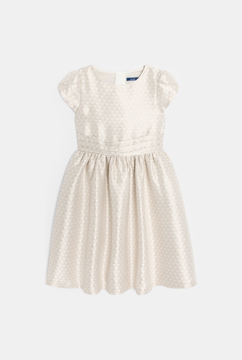 Robe en jacquard écru Fille