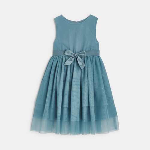 Robe chic sans manches bleu Fille Okaidi Obaibi