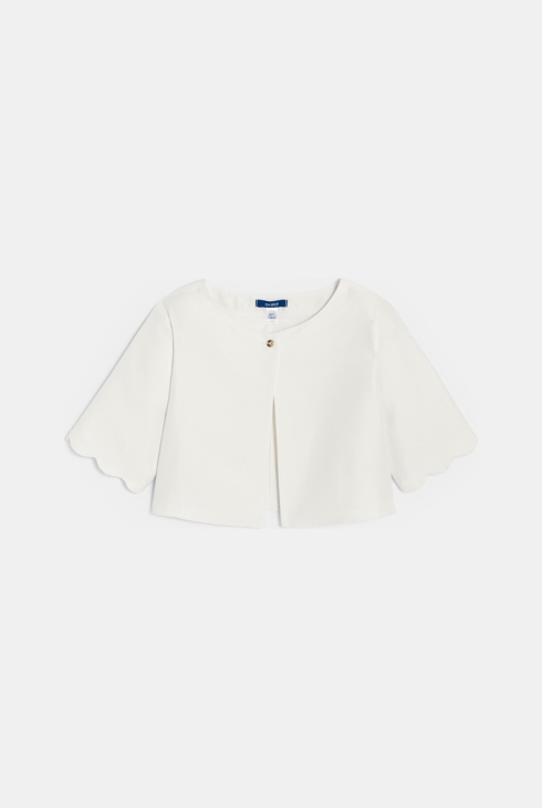 Bolerojacke in Ecru für Mädchen