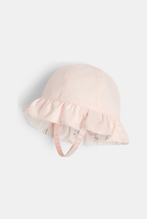 Rosa wendbarer Sonnenhut Baby Mädchen 2