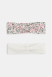 Headband jersey blanc bébé fille (lot de 2)